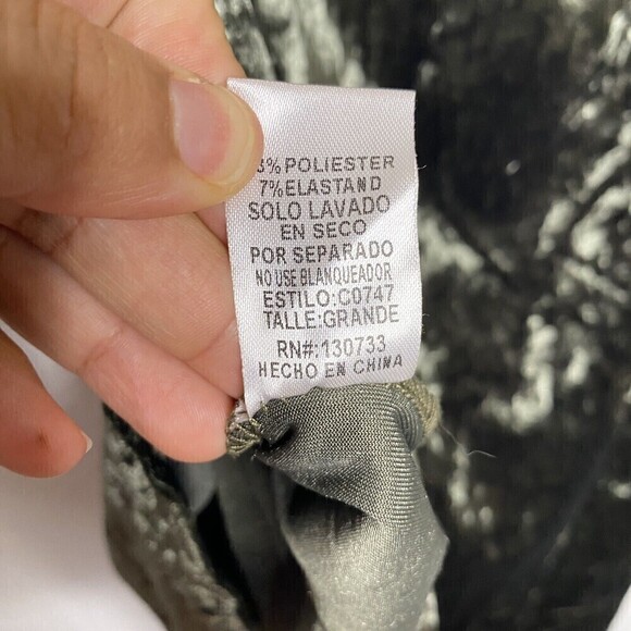 NWT Umgee Green Olive Velvet Off Shoulder Top Blouse Size Large - Picture 9 of 11